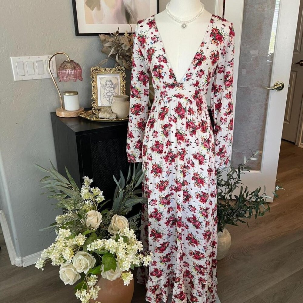 Shi Long floral maxi dress
